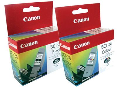 CANON Cartouche  BCI-24 BK (noire) + BCI-24C (couleurs) 