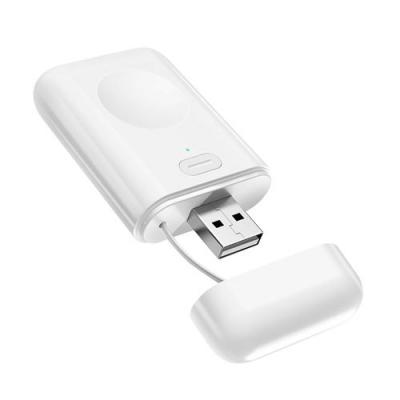 AVIZAR Chargeur de Poche pour Apple Watch 4 3 2 et 1 Ultra-Compact avec Charge Sans Fil - Blanc