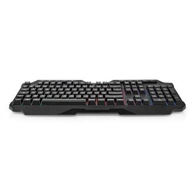 NEDIS Clavier de jeu filaire usb type-a cl&eacute;s a membrane led azerty