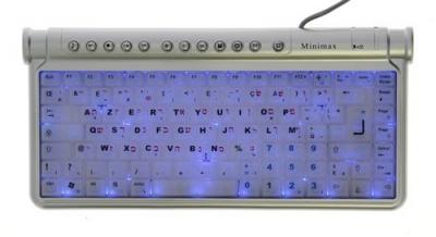 MINIMAX BY AKOR CLAVIER LUMINEUX FRAN&Ccedil;AIS-H&Eacute;BREU NOIRE