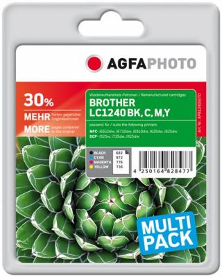 AGFA Photo LC-1240 Value-Pack cartouche d'encre 1 pi&egrave;ce(s) Noir, Cyan, Magenta, Jaune