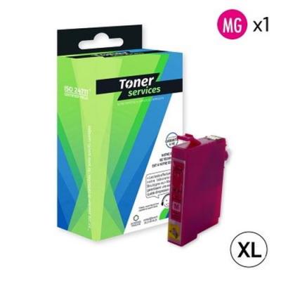 TONER SERVICES Compatible Epson 18XL/T1813 Cartouche Magenta C13T18134010 (P&acirc;querette)