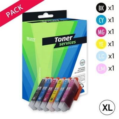 Compatible Epson 24XL Pack 6 cartouches Noir/couleurs Elephant (T2438)