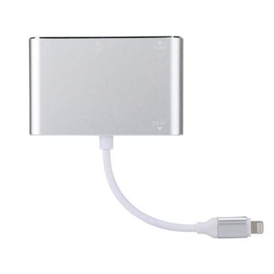  Convertisseur adaptateur Lightning vers HDMI + VGA + HUB audio pour iPhone5 - 5s - 6 - 6s - 6plus - 6splus - 7 - ipad4 - ipad 