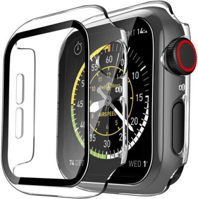 PHONILLICO Coque rigide transparente pour Apple Watch 42mm - Protection &eacute;cran en verre tremp&eacute; &reg;