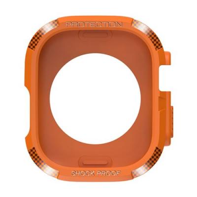AVIZAR Coque Apple Watch 8 7 41mm Et 6 5 4 2 40mm Et 3 2 1 38mm Fibre De Carbone Orange