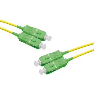 DEXLAN Jarreti&egrave;re optique duplex monomode OS2 9/125 SC-APC/SC-APC jaune - 3 m