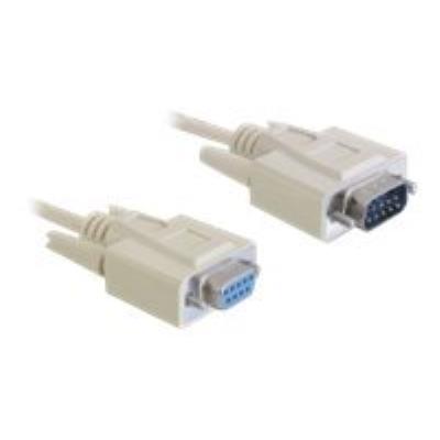  Delock - Rallonge de c&acirc;ble s&eacute;rie - DB-9 (M) pour DB-9 (F) - 10 m - beige - Chine