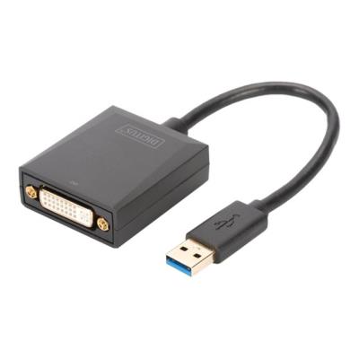DIGITUS  USB 3.0 to DVI Adapter adaptateur vid&eacute;o externe - noir