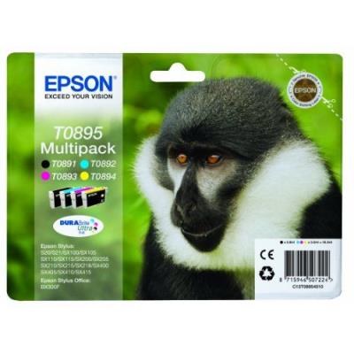 EPSON  T0895 Multipack Cartouche D'Encre D'Origine Bleu/Noir/Rose/Jaune 