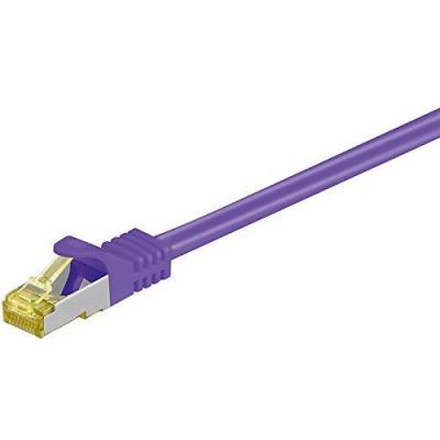 GOOBAY Cordon RJ45 cat&eacute;gorie 7 S/FTP 1 m (Violet) - C&acirc;ble ethernet cat&eacute;gorie 7 &agrave; double blindage
