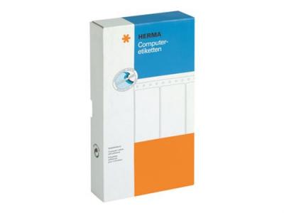  HERMA Computer labels - Papier - mat - auto-adh&eacute;sif permanent - perfor&eacute; - blanc - 147.32 x 99.2 mm 1000 &eacute;tiquette(s) &eacute;tiquettes de pliage continu 
