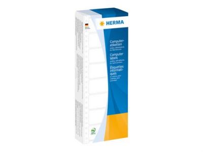  HERMA Computer labels - Papier - mat - auto-adh&eacute;sif permanent - perfor&eacute; - blanc - 88.9 x 35.7 mm 2000 &eacute;tiquette(s) &eacute;tiquettes de pliage continu 
