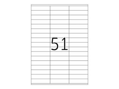  HERMA Premium - Papier - mat - auto-adh&eacute;sif permanent - blanc - 70 x 16.9 mm 5100 &eacute;tiquette(s) (100 feuille(s) x 51 &eacute;tiquettes lamin&eacute;es 