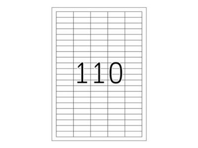  HERMA Special - Papier - mat - auto-adh&eacute;sif amovible - blanc - 38.1 x 12.7 mm 2750 &eacute;tiquette(s) (25 feuille(s) x 110 &eacute;tiquettes 