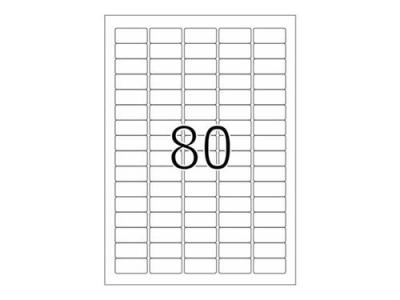 HERMA  Labels White 35.6x16.9 Mm 25 Sheet 2000 Pieces Blanc
