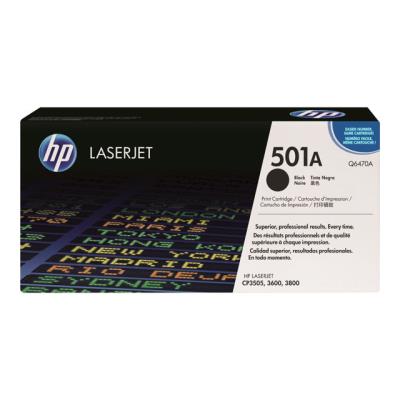 HP  501A - noir - originale - LaserJet - cartouche de toner ( Q6470AC ) - Contract