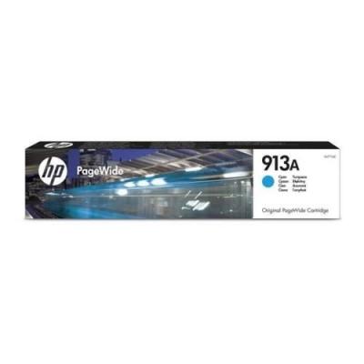 HP  913A Cartouche d'encre cyan PageWide authentique (F6T77AE) pour  PageWide 377/452/477