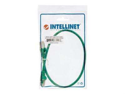 IC INTRACOM Intellinet 735872 C&acirc;ble R&eacute;seau, RJ45 Connecteur M&acirc;le, Cat 6 SFTP 100% Cuivre, Vert, 0.5 m