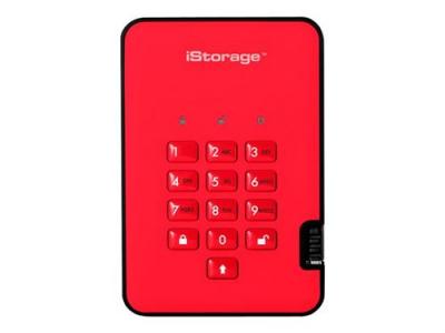 ISTORAGE diskAshur&sup2; - Disque dur - chiffr&eacute; - 500 Go - externe (portable) - USB 3.1 Gen 1 - 5400 tours/min - m&eacute;moire tampon : 8 Mo - AES 256 bits, FIPS 197 - 