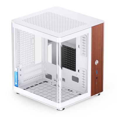 JONSBO  TK-0 PC Geh&auml;use, Mini-Tower, Mini-ITX, Tempered Glass, Holz