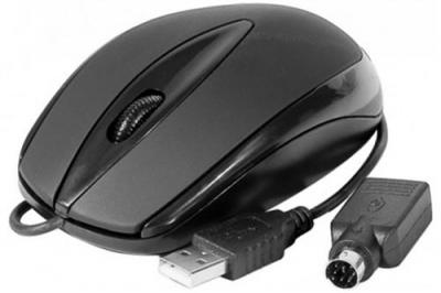 KOMELEC MICRO CONECTICPLUS Souris d'ordinateur optique noire usb et ps2 
