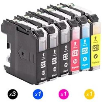 BROTHER LC223 Lot de 6 Cartouches d'encre compatible avec Imprimante  DCP-J4120DW MFC-J4420DW