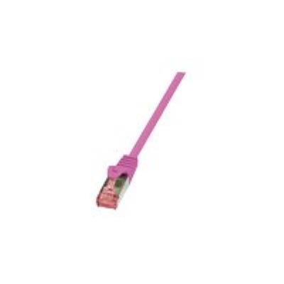 LOGILINK C&acirc;ble r&eacute;seau RJ45 CAT 6 S / FTP  - 2 connecteurs RJ45 - 1 m - Rose - CQ2039S 