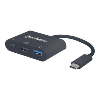 IC INTRACOM Docking Usb-c Manhattan Hub Usb Connectique Informatique Noir 