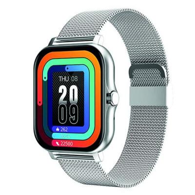 AVIZAR Montre Connect&eacute;e Baln&eacute;o &Eacute;cran 1,69' Bluetooth 5.1 IP67 Bracelet Acier Argent