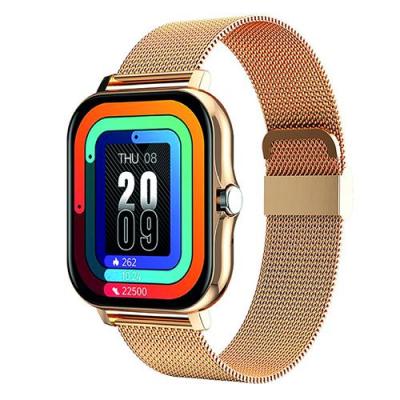 AVIZAR Montre Connect&eacute;e Baln&eacute;o &Eacute;cran 1,69' Bluetooth 5.1 IP67 Bracelet Acier Dor&eacute;e