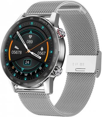 CHRONUS Montre Connect&eacute;e  AK25 Fitness Tracker &Eacute;tanche-Argent- 