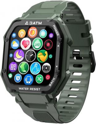 CHRONUS Montre Connect&eacute;e  C16 Fitness Tracker 3ATM &Eacute;tanche-Vert- 