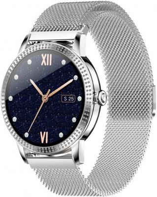 CHRONUS Montre Connect&eacute;e  CF18P IP68 &Eacute;tanche Fitness Tracker-Argent- 