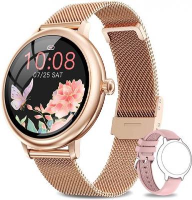 CHRONUS Montre Connect&eacute;e  CF80 Fitness Tracker IP67 &Eacute;tanche-Rose- 