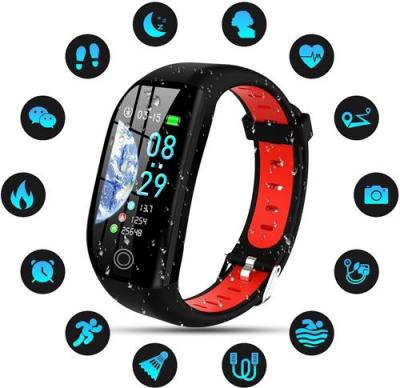 CHRONUS Montre connect&eacute;e F21 IP68 Etanche Fitness Tracker-Rouge- 