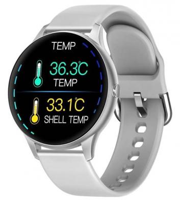 CHRONUS Montre Connect&eacute;e  K21 &Eacute;tanche Fitness Tracker-Gris- 