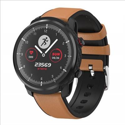 CHRONUS Montre connect&eacute;e L3 IP68 Etanche Fitness Tracker-Marron- 