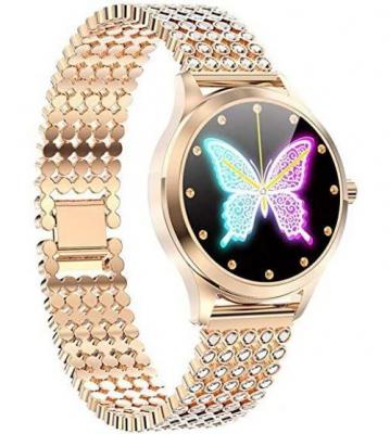 CHRONUS Montre Connect&eacute;e LW07 IP68 Etanche Fitness Tracker-Or- 