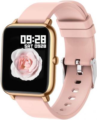 CHRONUS Montre connect&eacute;e  P22 &Eacute;tanche Fitness Tracker-Rose Or- 
