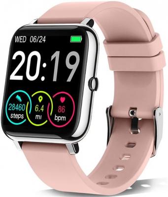  Montre Connect&eacute;e Chronus P22 IP67 &Eacute;tanche Fitness Tracker-Rose-Chronus 