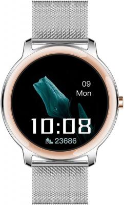 CHRONUS Montre Connect&eacute;e  R18 IP68 &Eacute;tanche Femme-Argent- 