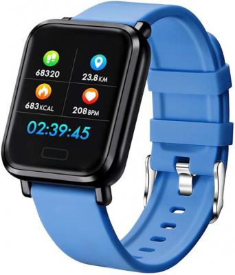 CHRONUS Montre connect&eacute;e  RK06 IP68 &Eacute;tanche Fitness Tracker-Blanc- 