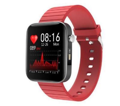 CHRONUS Montre connect&eacute;e T68L Etanche Fitness Tracker-Rouge- 