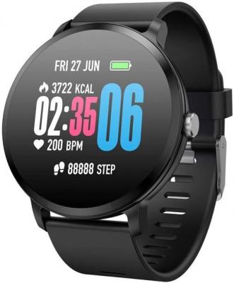 CHRONUS Montre connect&eacute;e  V11 &Eacute;tanche Fitness Tracker-Noir- 