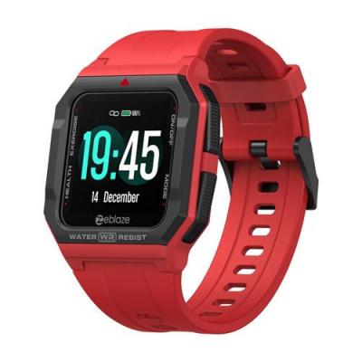 CHRONUS Montre connect&eacute;e Zeblaze Ares Etanche Fitness Tracker-Rouge- 