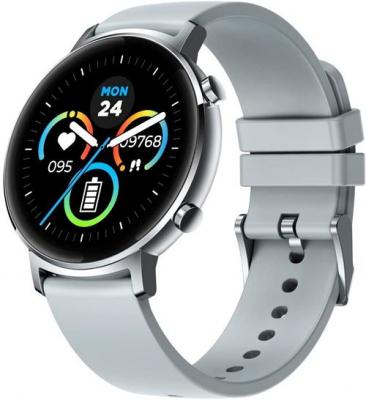 CHRONUS Montre Connect&eacute;e Zeblaze Fitness Tracker Etanche-Argent- 