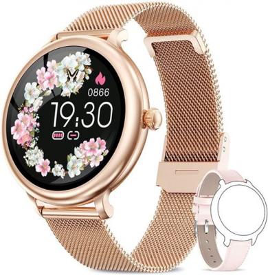 CHRONUS Montre connect&eacute;e ZX10 IP68 Etanche Fitness Tracker-Or- 