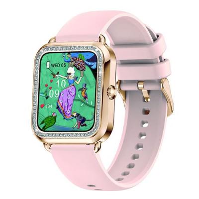 AVIZAR Montre Connect&eacute;e Mod&egrave;le Maria en Acier Inoxydable avec Suivi Sant&eacute; et Appels Rose