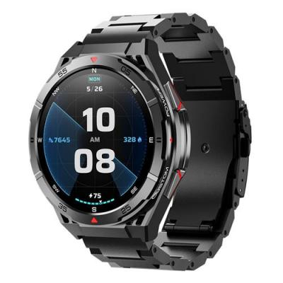 GENERIQUE Montre Connect&eacute;e - X2 - Bluetooth - GPS - Barom&egrave;tre - Boussole - Bracelet acier noir